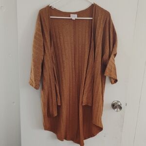 LuLaRoe Brown Open-Front Cardigan